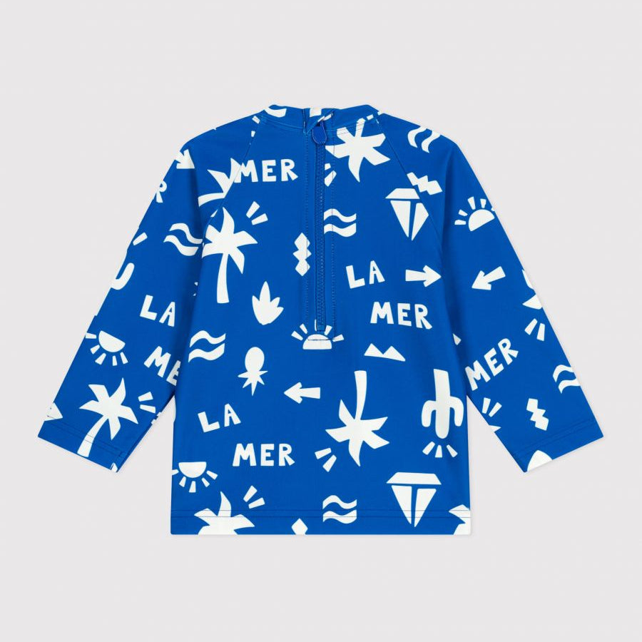 T-shirt et Short anti UV bébé, imprimé plage