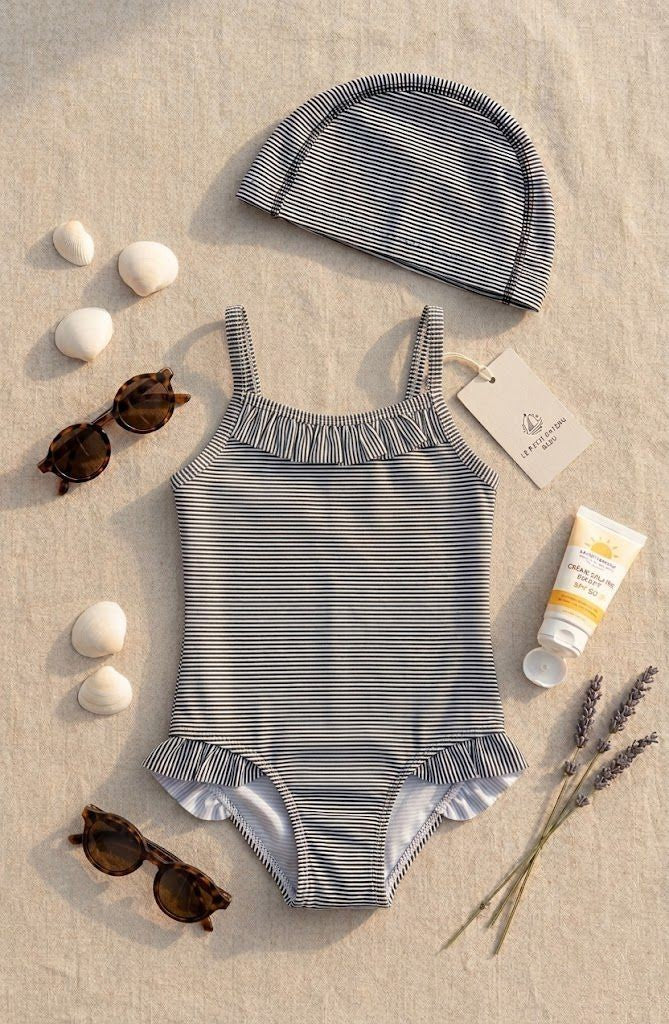 Maillot de bain fille rayé